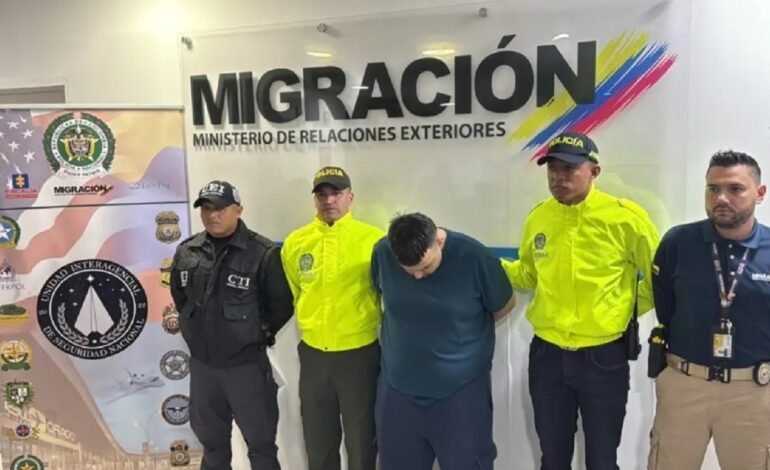 Capturado en El Dorado un colombiano deportado desde EE. UU. con circular roja de Interpol